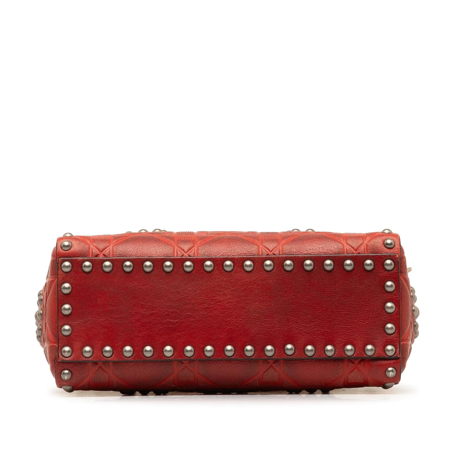 Dior Mini Embossed Calfskin Cannage Studded Lady Dior