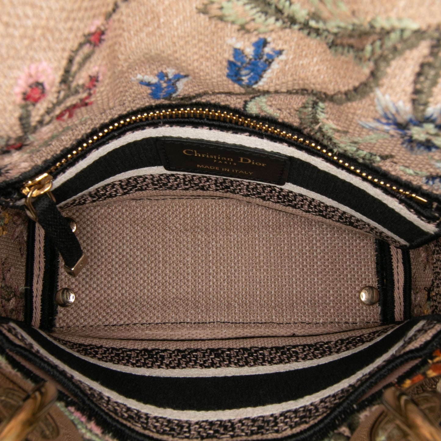 Dior Mini Embroidered Canvas Mille Fleurs Lady D Lite