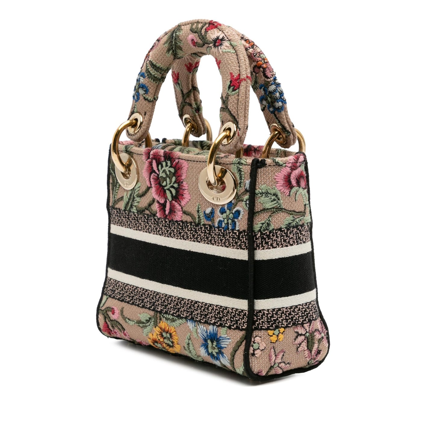 Dior Mini Embroidered Canvas Mille Fleurs Lady D Lite