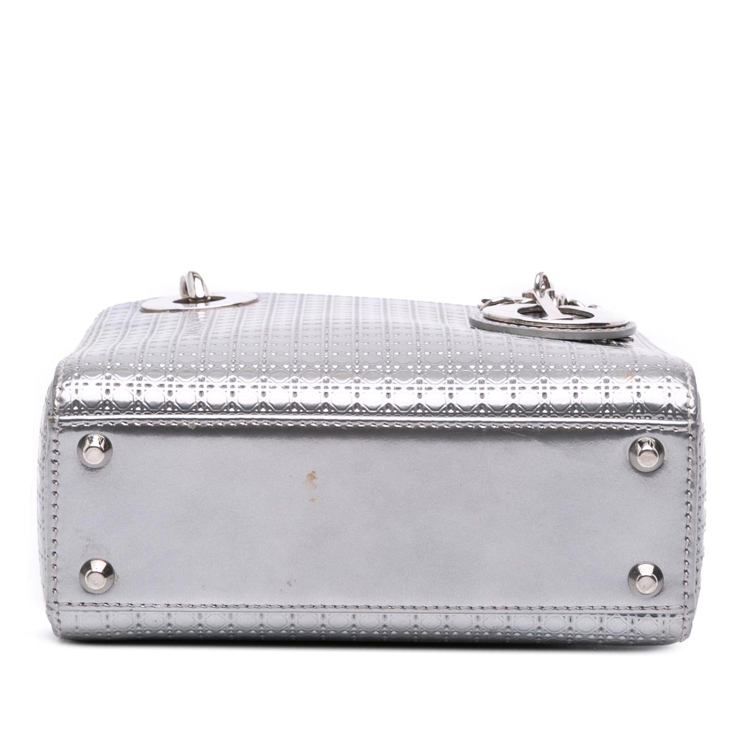 Dior Mini Metallic Patent Microcannage Lady Dior