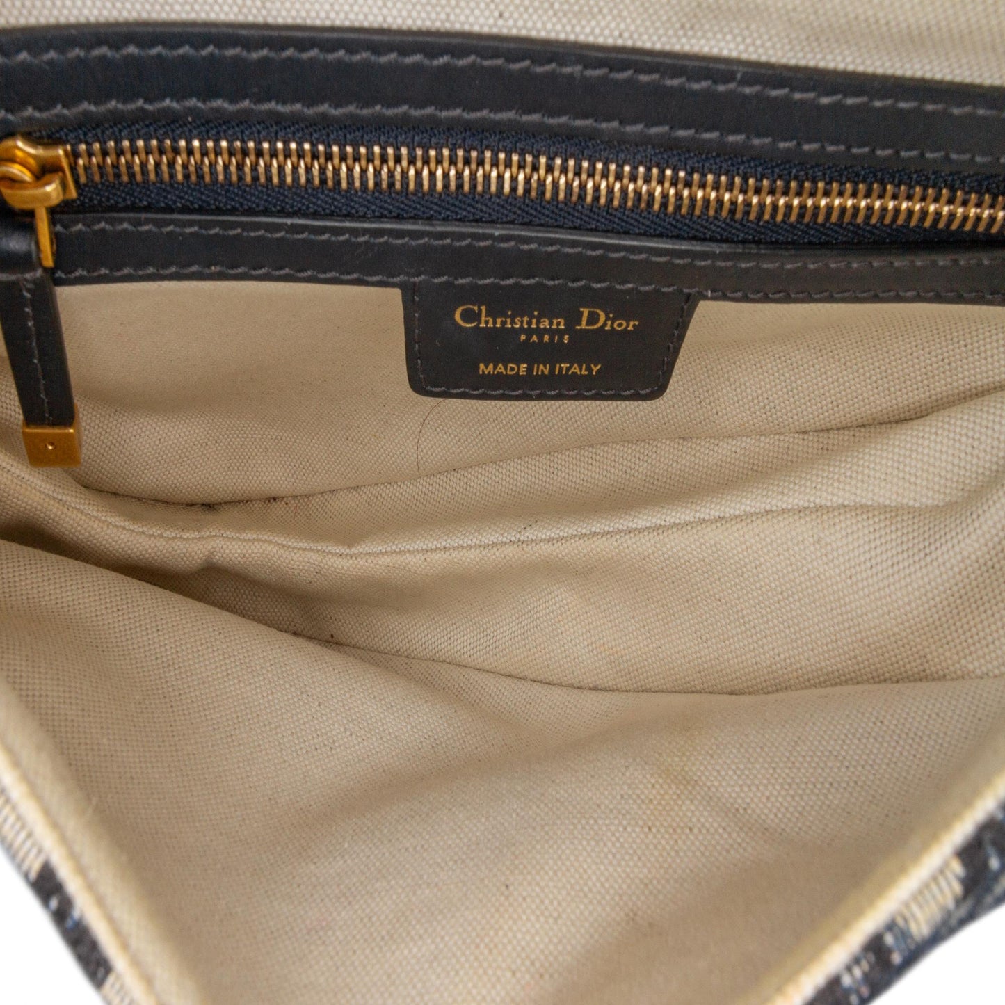 Dior Mini Oblique Canvas Saddle Bag