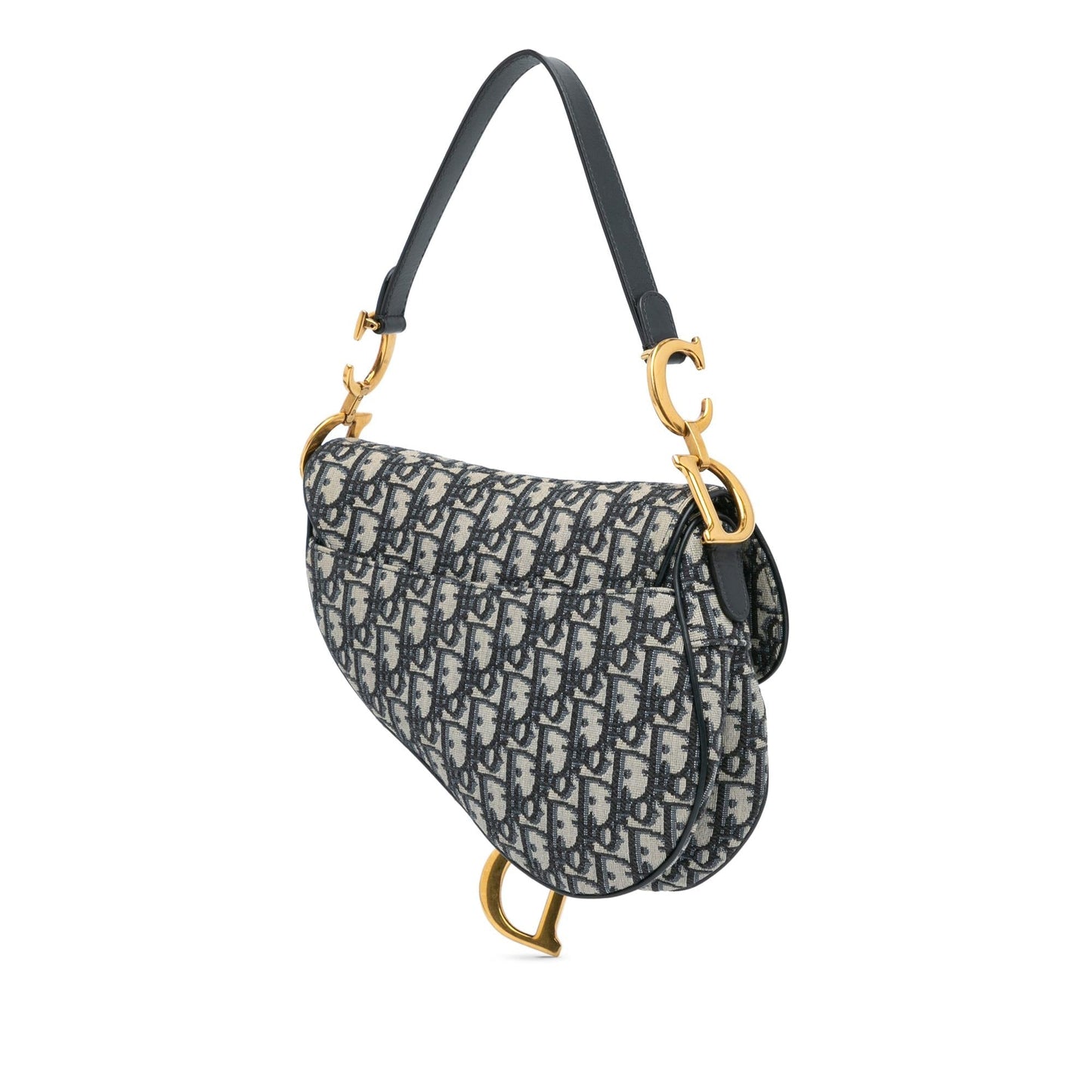 Dior Mini Oblique Canvas Saddle Bag