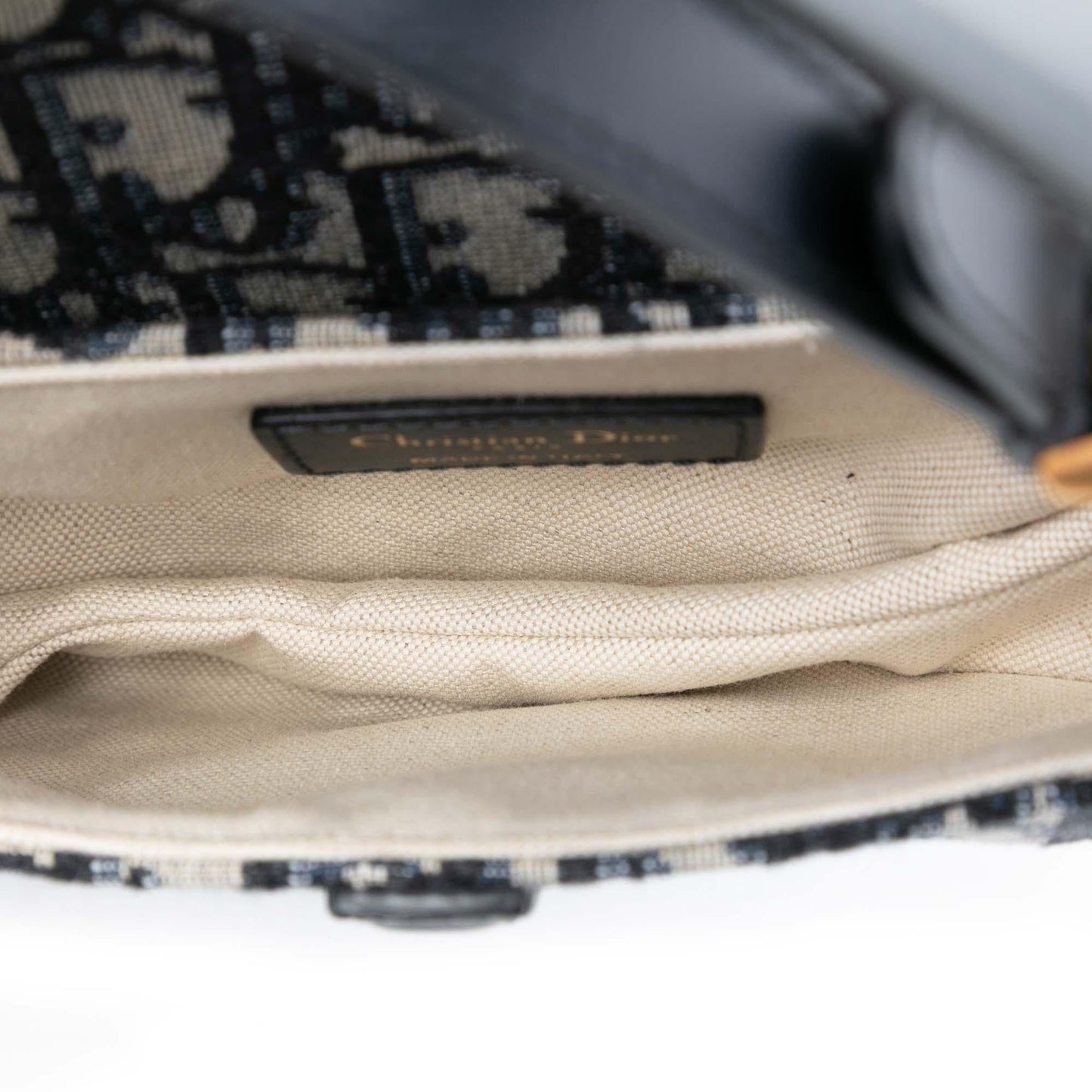 Dior Mini Oblique Canvas Saddle Bag