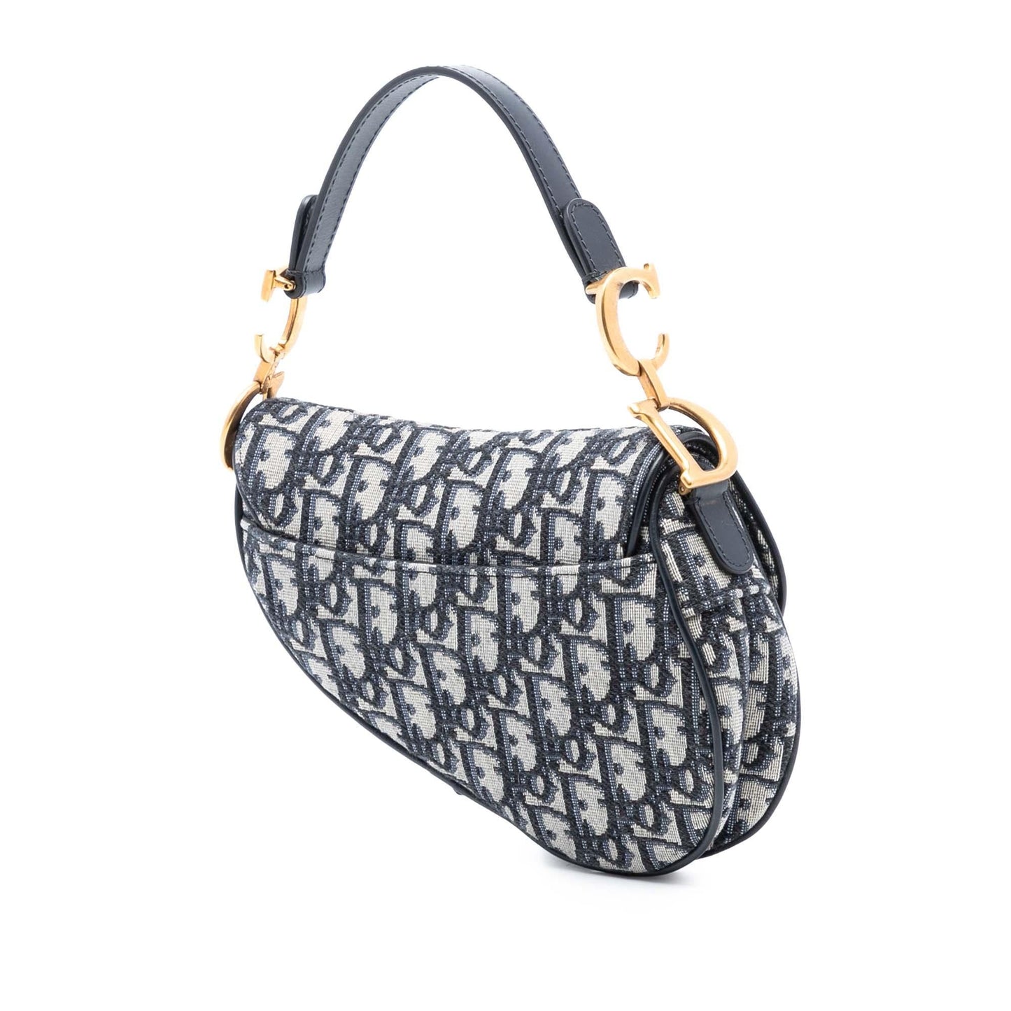 Dior Mini Oblique Canvas Saddle Bag