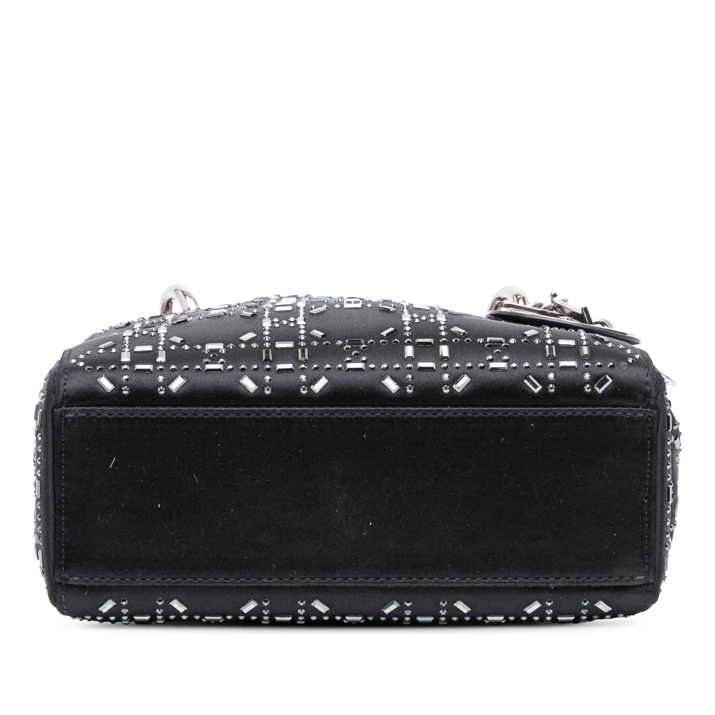 Dior Mini Satin Cannage Strass Crystal Embellished Lady Dior