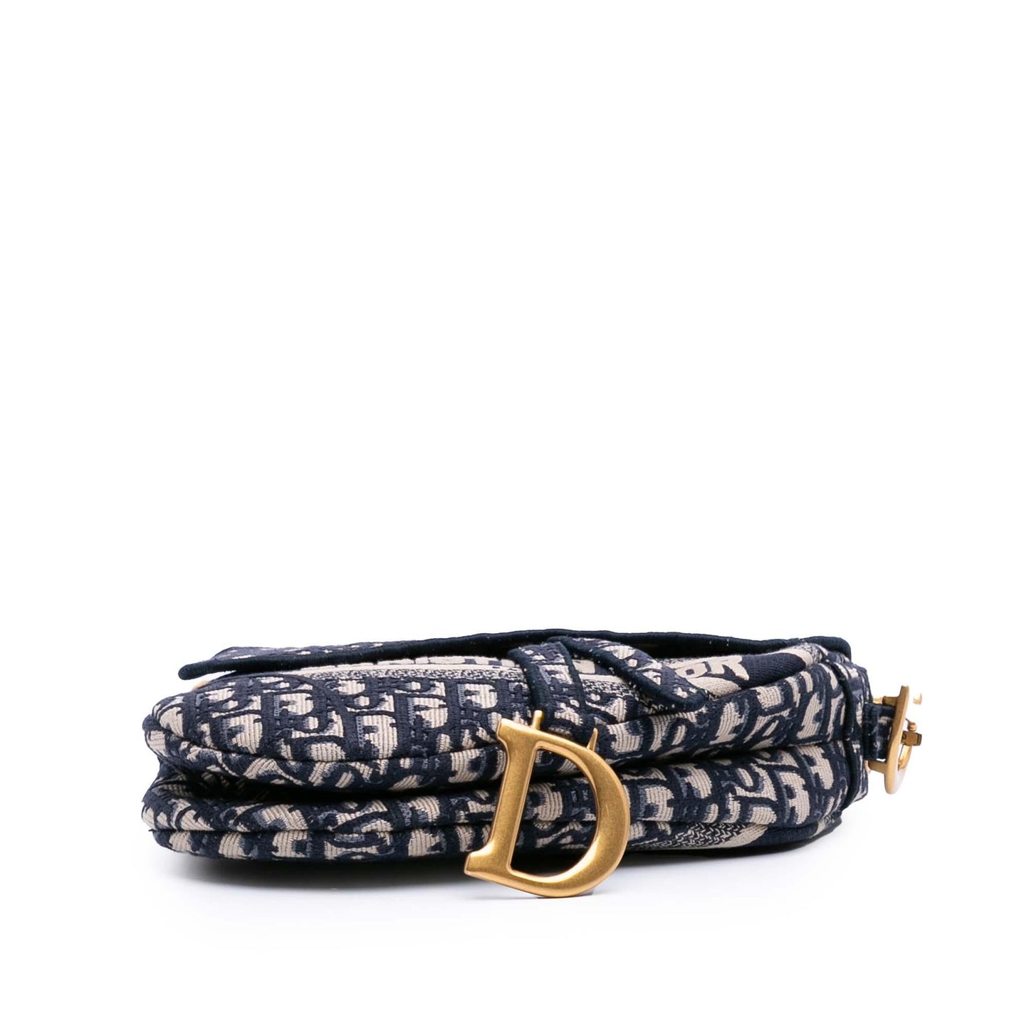 Dior Oblique Embroidered Canvas Saddle Bag