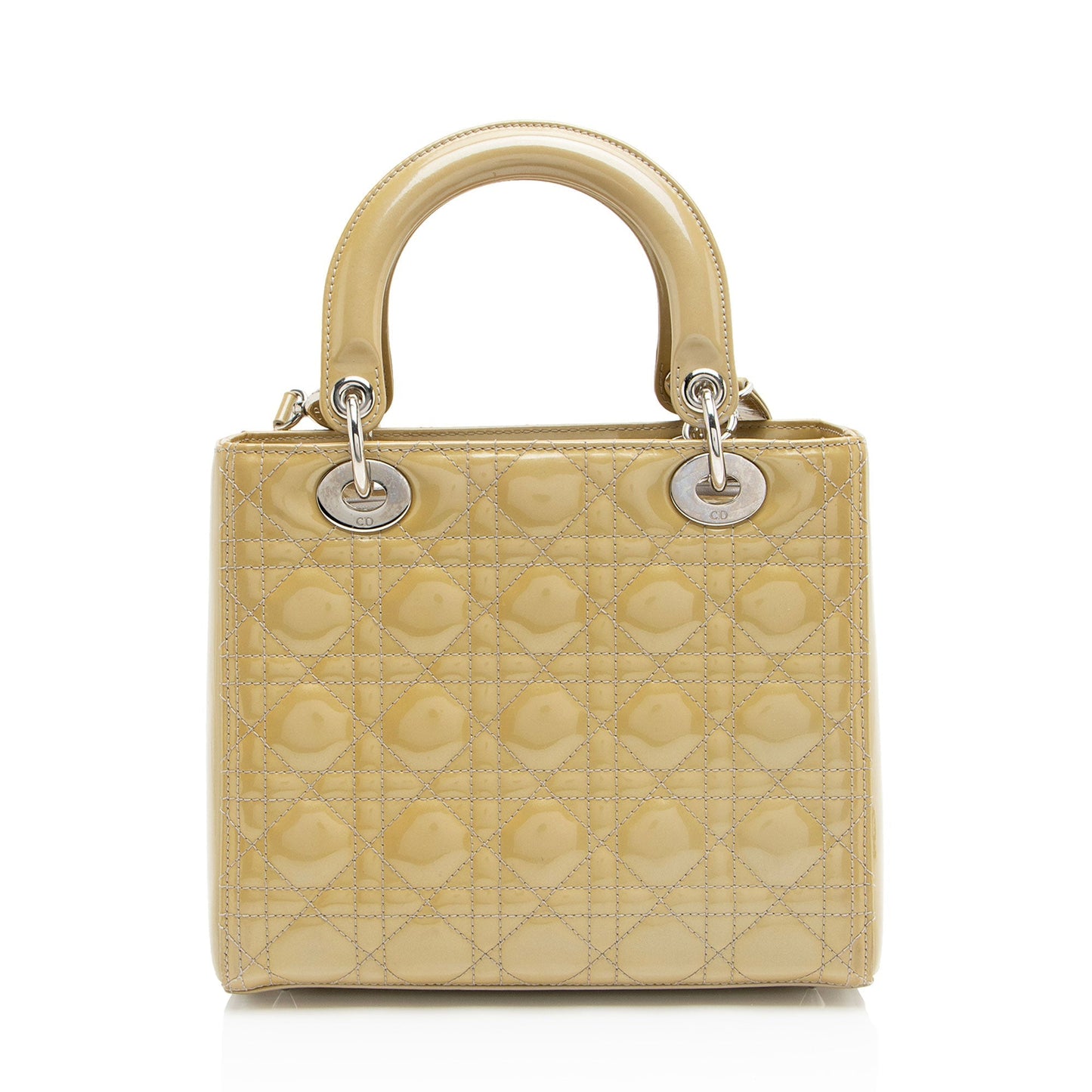 Dior Patent Leather Lady Dior Medium Tote