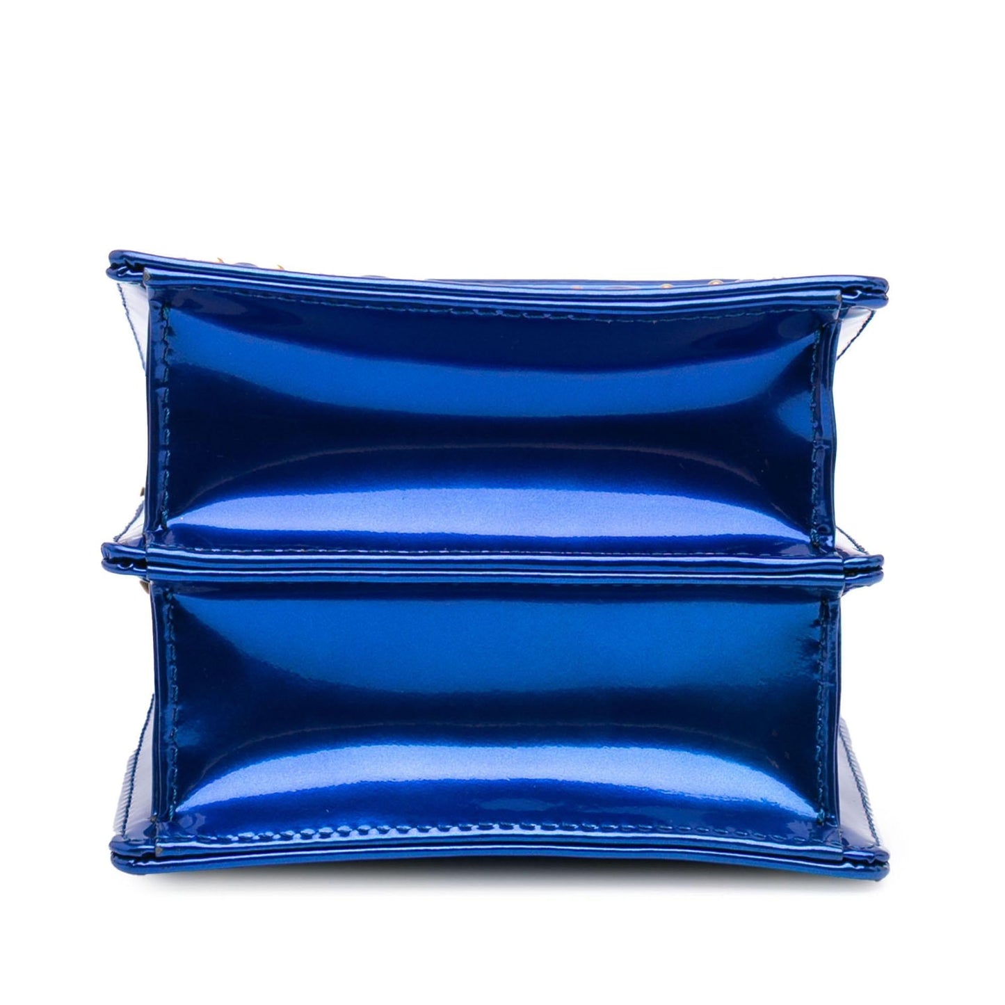 Dior Studded Patent Diorama Vertical Clutch