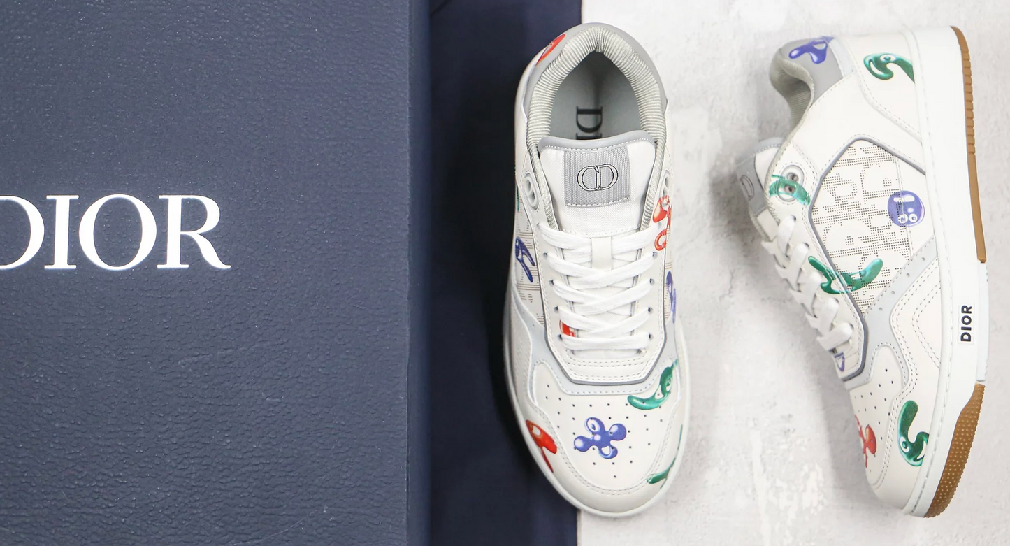 DIOR X Kenny Scharf B27 Oblique Galaxy Graffiti Low-top Sneakers