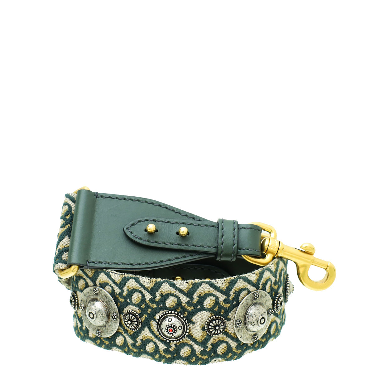 Christian Dior Green Signature Dior   Oblique Bag Strap