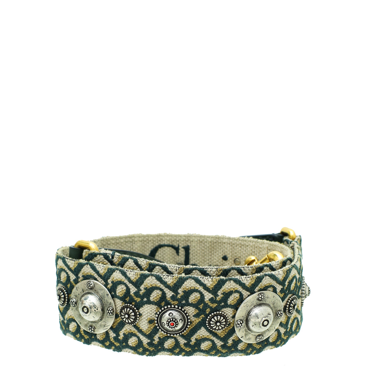 Christian Dior Green Signature Dior   Oblique Bag Strap