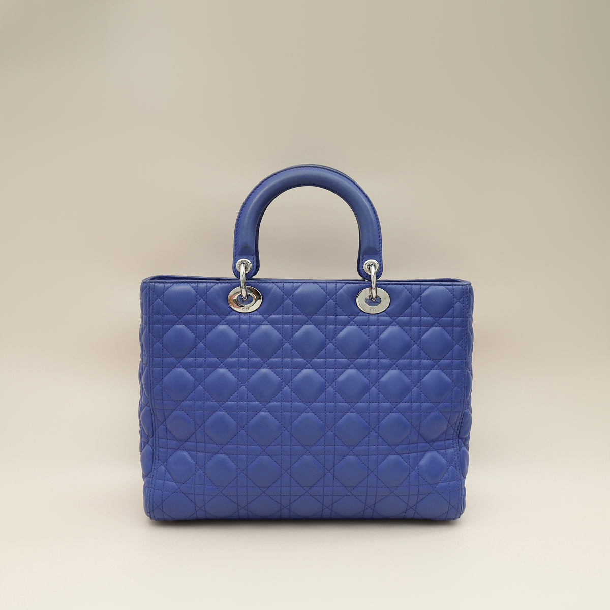 Christian Dior Blue Lady Dior Large Bag