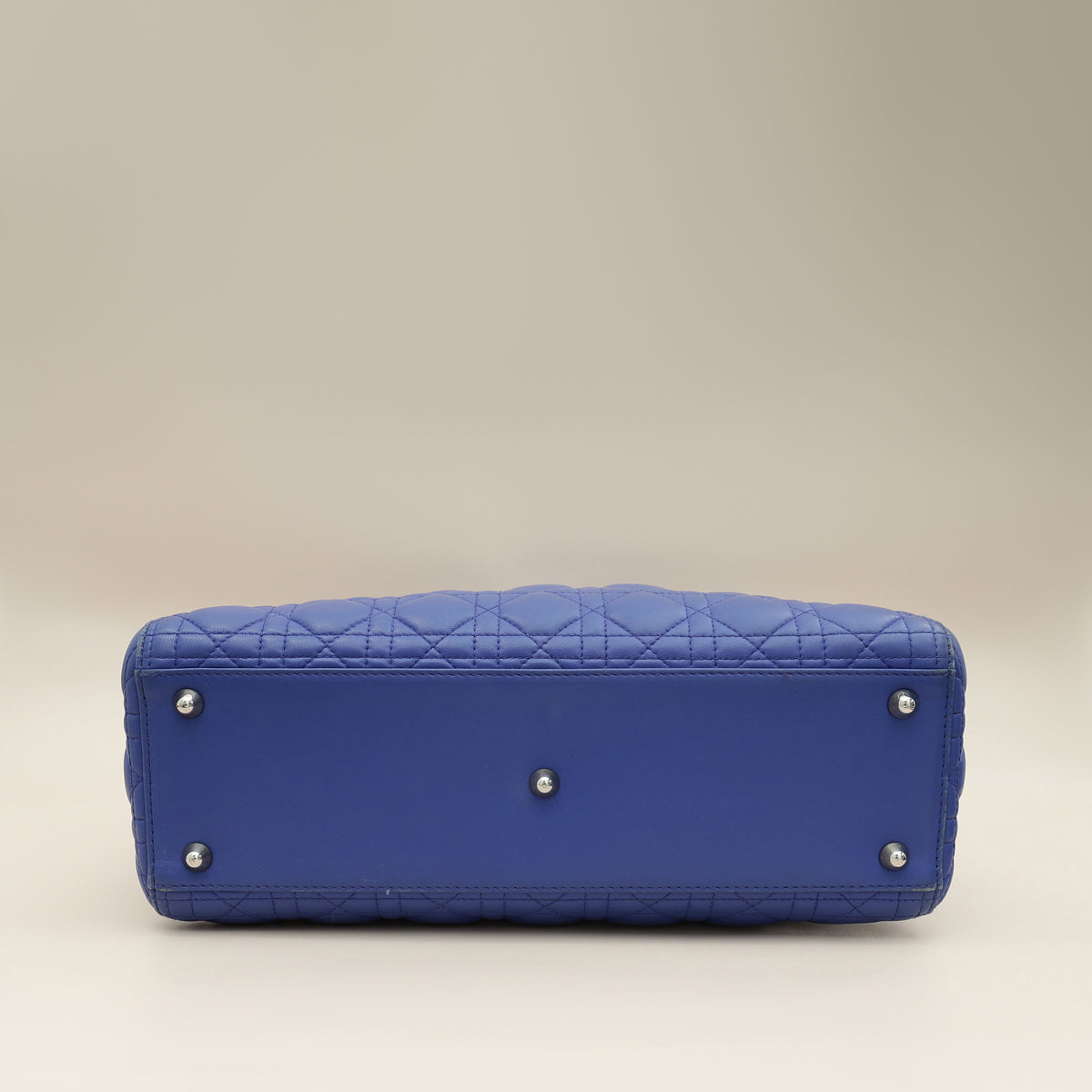 Christian Dior Blue Lady Dior Large Bag