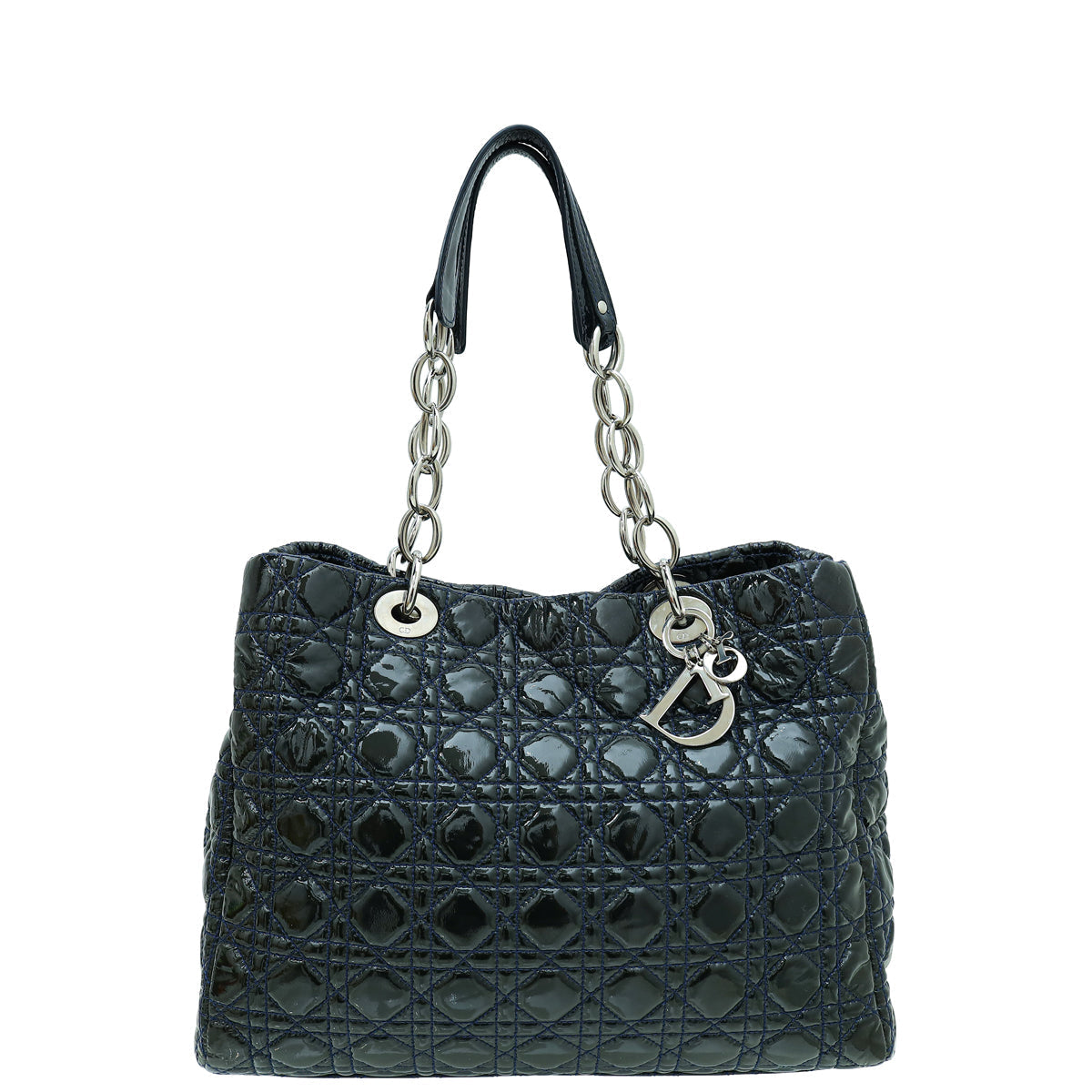 Christian Dior Indigo Blue Lady Dior Soft Tote Large Bag