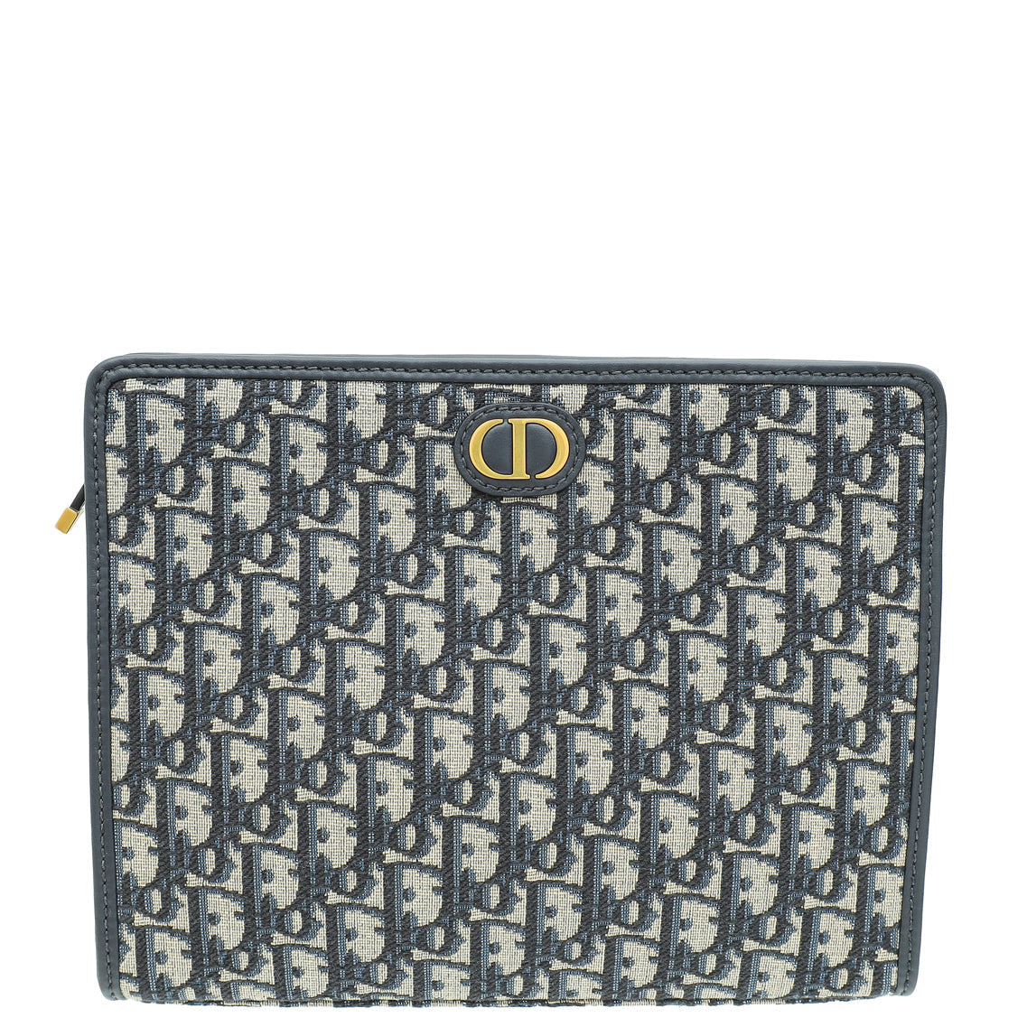 Christian Dior Navy Blue Oblique 30 Montaigne Dea Pouch
