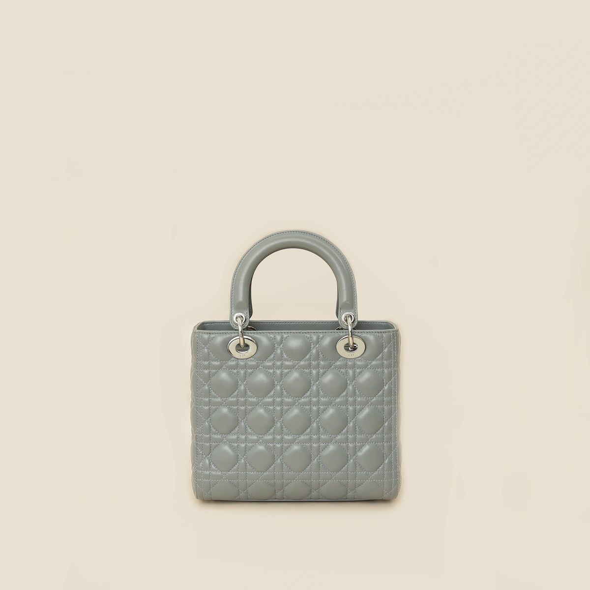 Christian Dior Gray Lady Dior Medium Bag