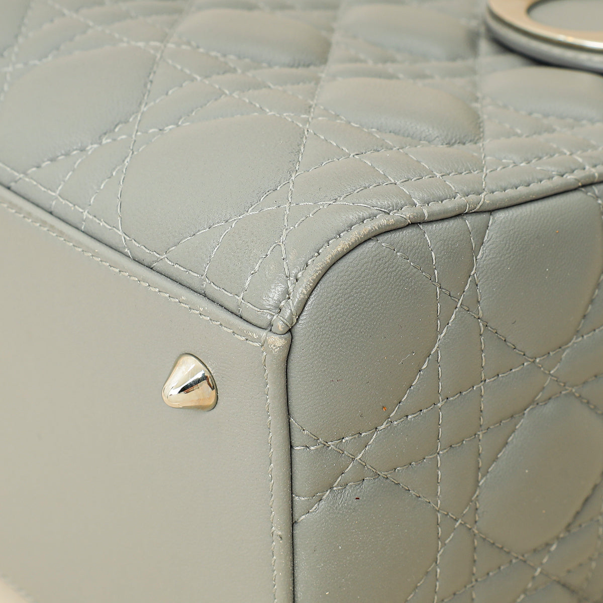 Christian Dior Gray Lady Dior Medium Bag