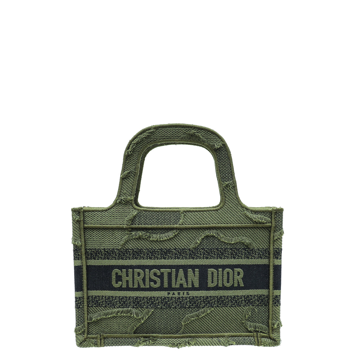 Christian Dior Bicolor Mini Book Tote Camouflage Bag