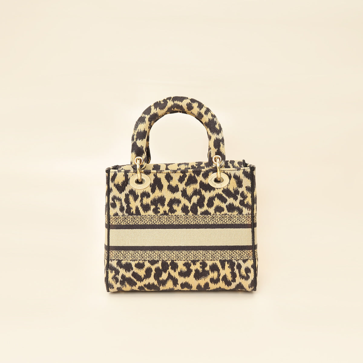 Christian Dior Bicolor Lady D-Lite Mizza Embroidered Medium Bag