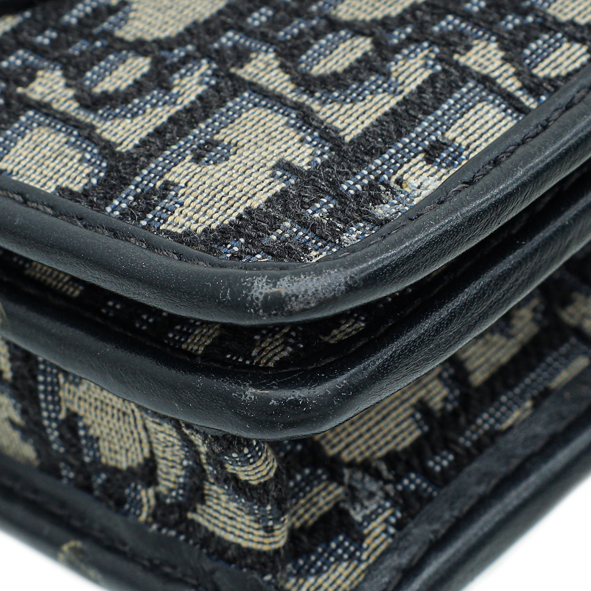 Christian Dior Navy Blue 30 Montaigne Oblique 2 Way Chain Pouch