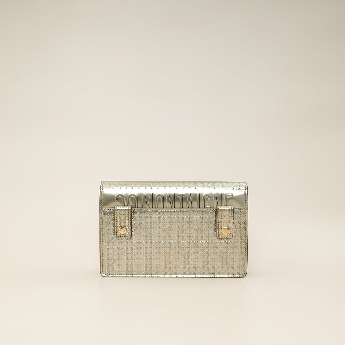Christian Dior Champagne 30 Montaigne Micro Cannage 2 In 1 Pouch