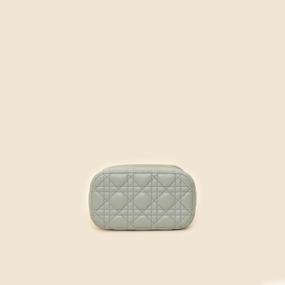 Christian Dior Grey Cannage Diortravel Small Vanity Case