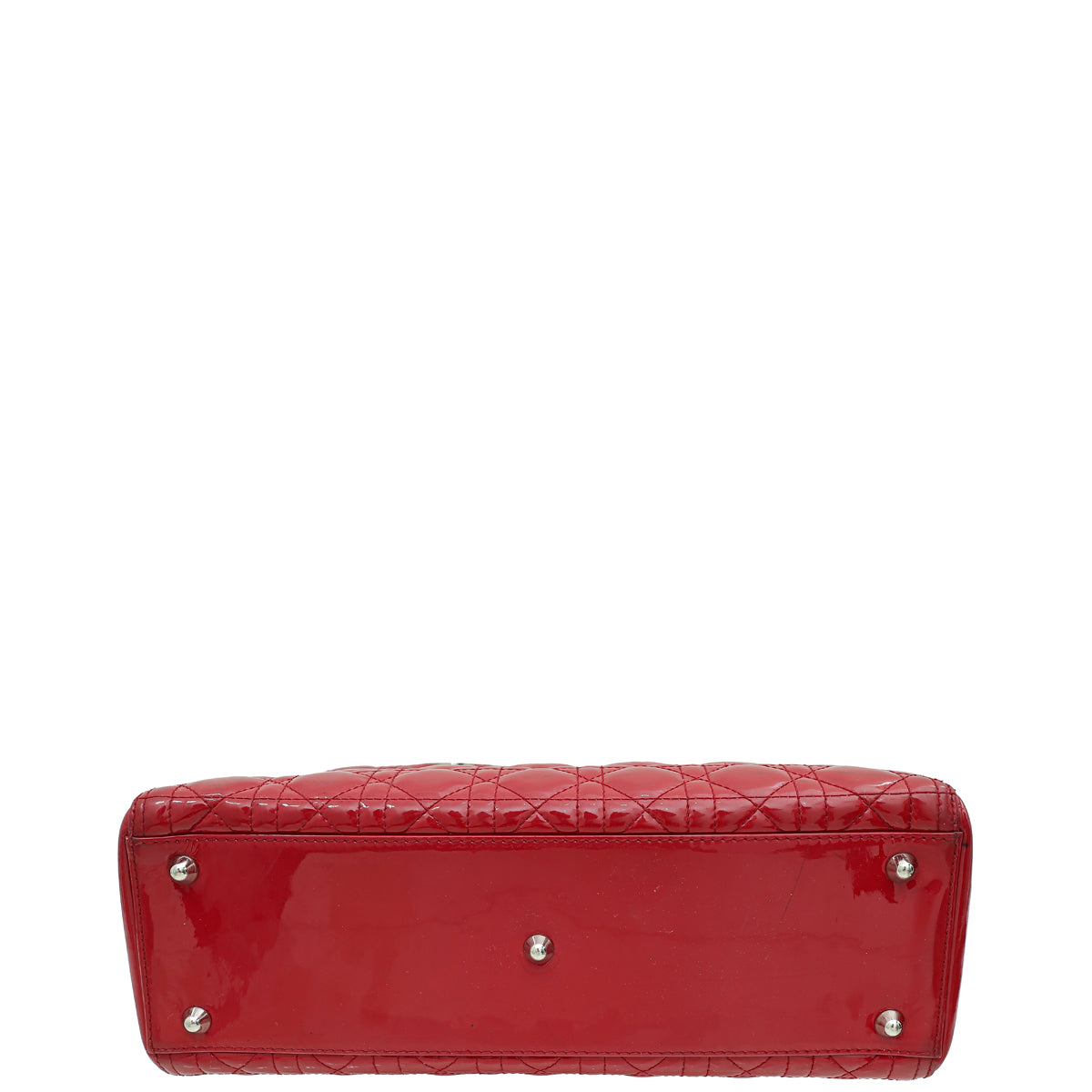 Christian Dior Red Lady Dior Large Bag