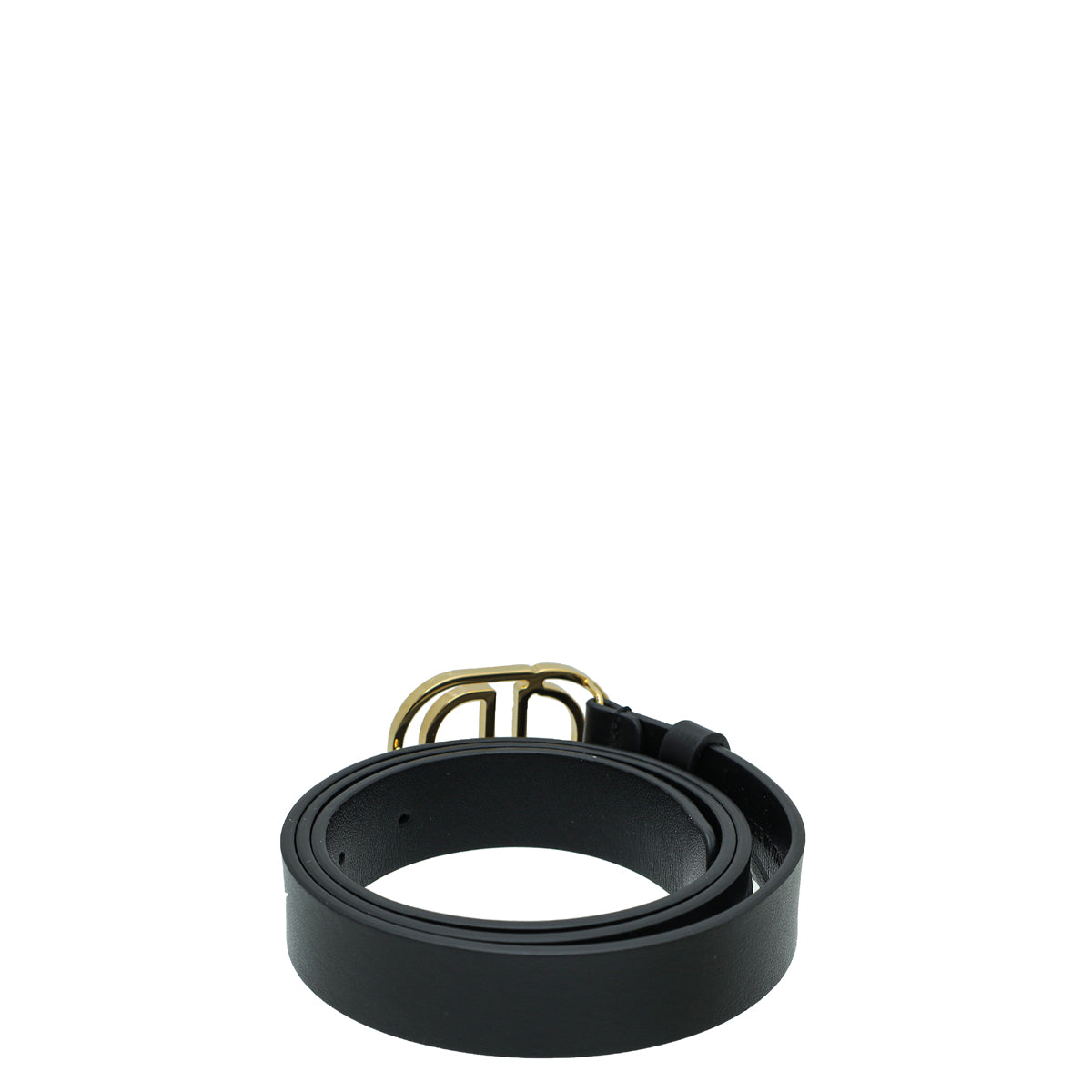 Christian Dior Black CD Cut Out 25mm Belt