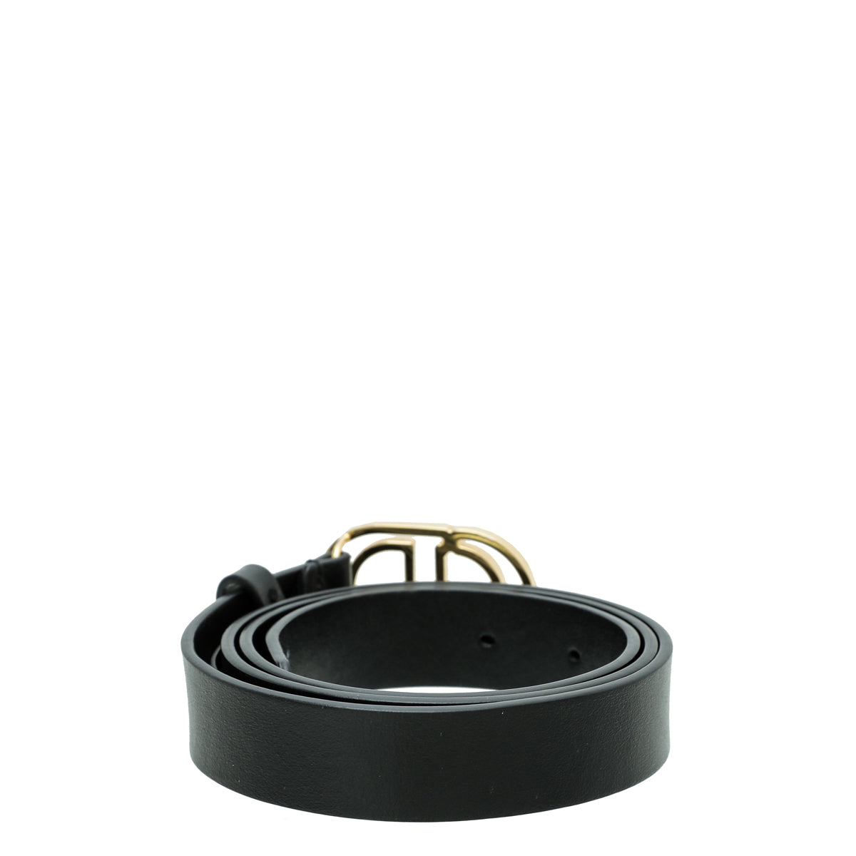 Christian Dior Black CD Cut Out Buckle Belt