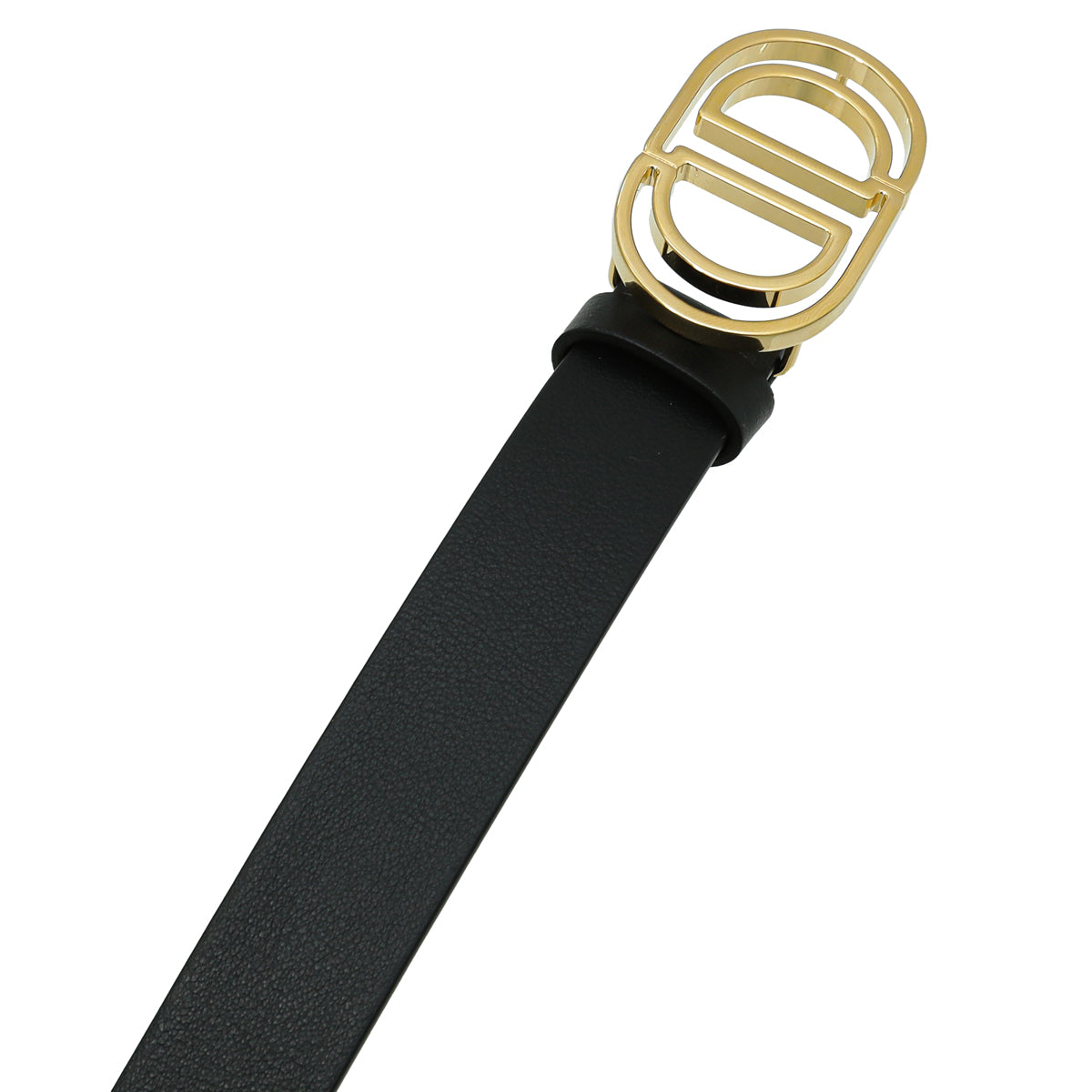 Christian Dior Black CD Cut Out Buckle Belt