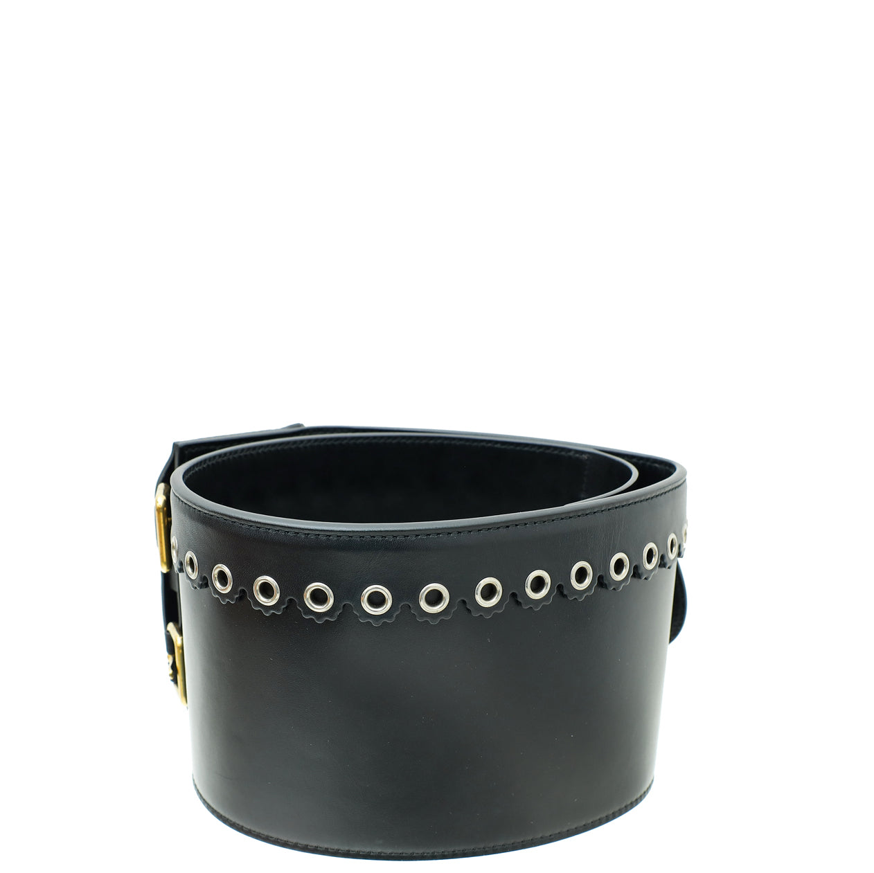 Christian Dior Black Saddle Wide Waist Belt