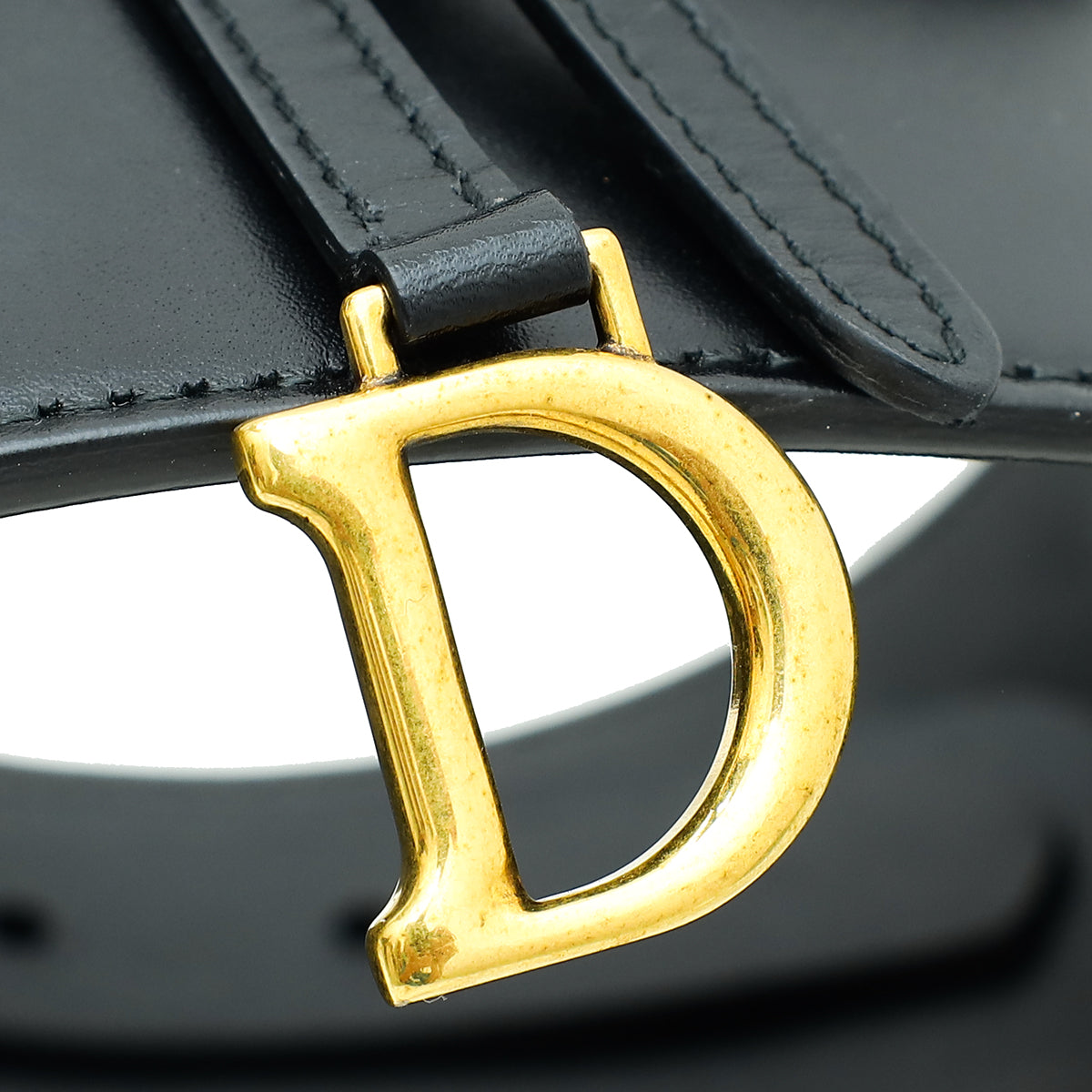 Christian Dior Black Saddle Wide Waist Belt
