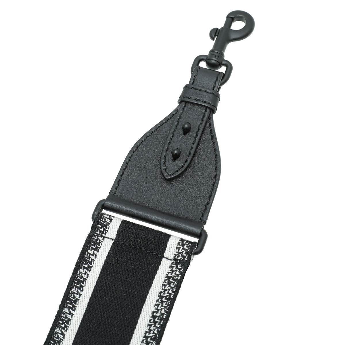 Christian Dior Black Ultramatte CHRISTIAN DIOR' Embroidery Bag Strap