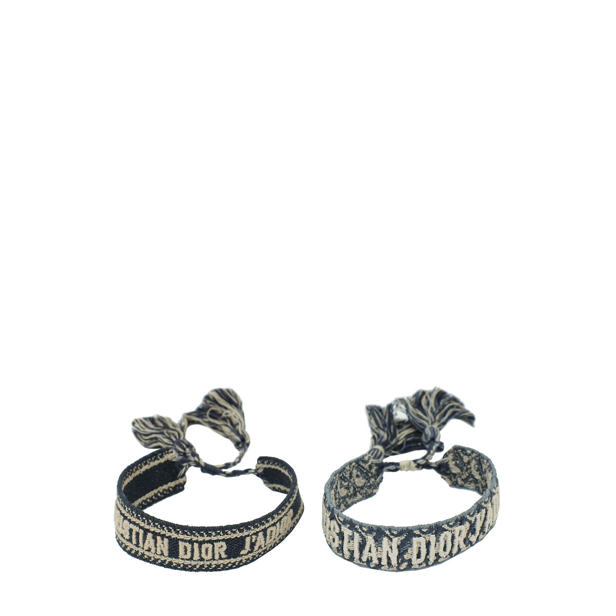 Christian Dior Navy Blue Oblique J'Adior Bracelet Set (2 Pcs)