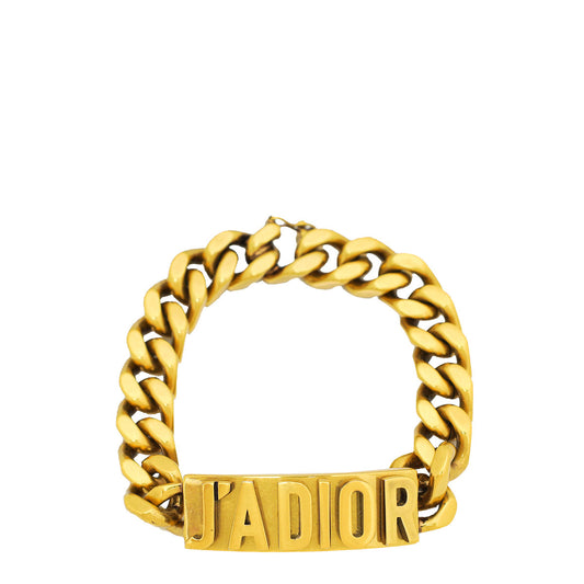 Christian Dior   Gold Metal J'Adior Chain Bracelet
