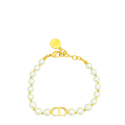 Christian Dior White 30 Montaigne Pearl Bracelet