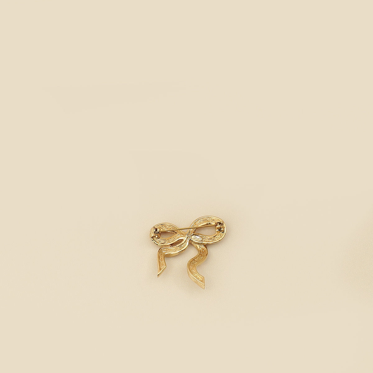 Christian Dior Gold   Crystal Bow Brooch