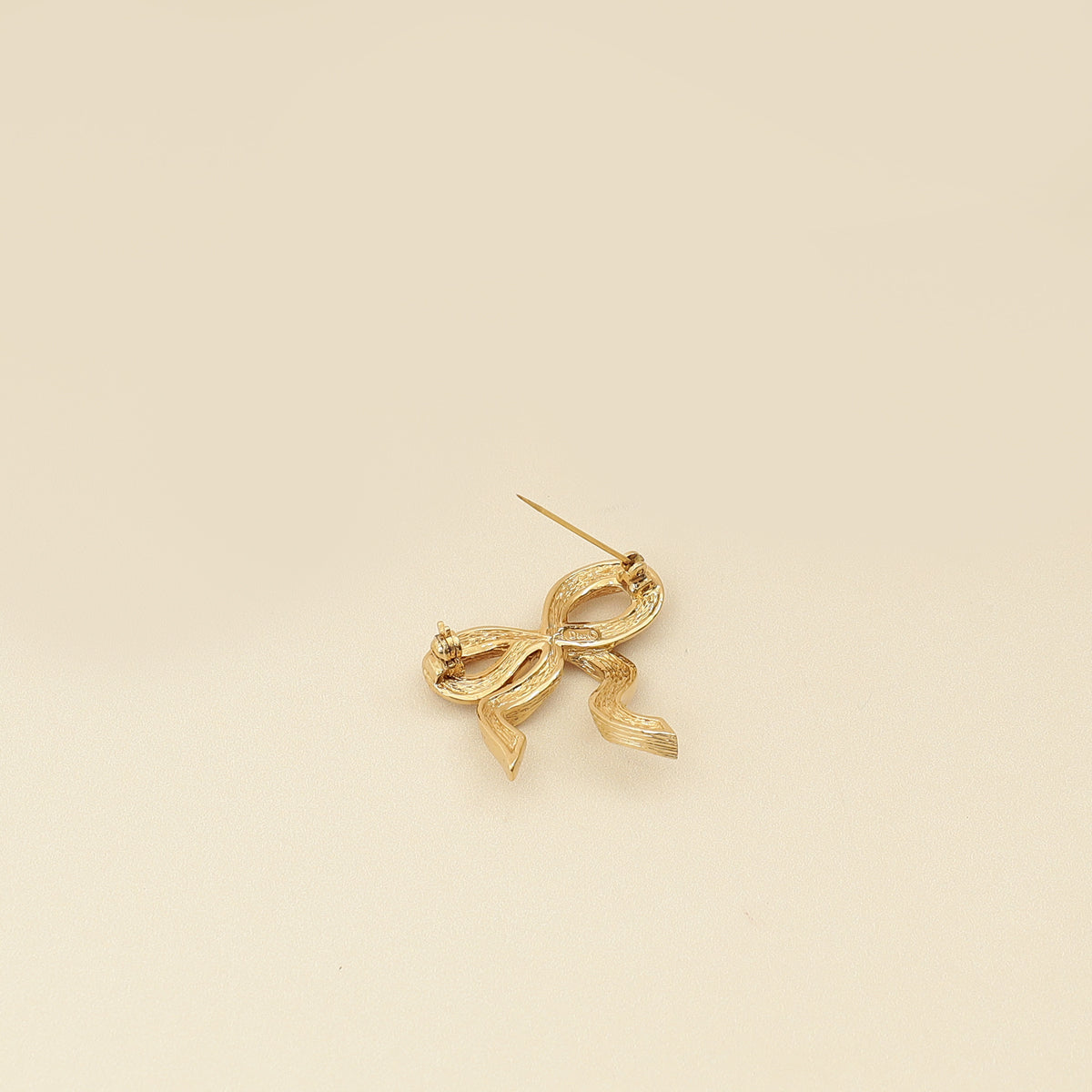 Christian Dior Gold   Crystal Bow Brooch