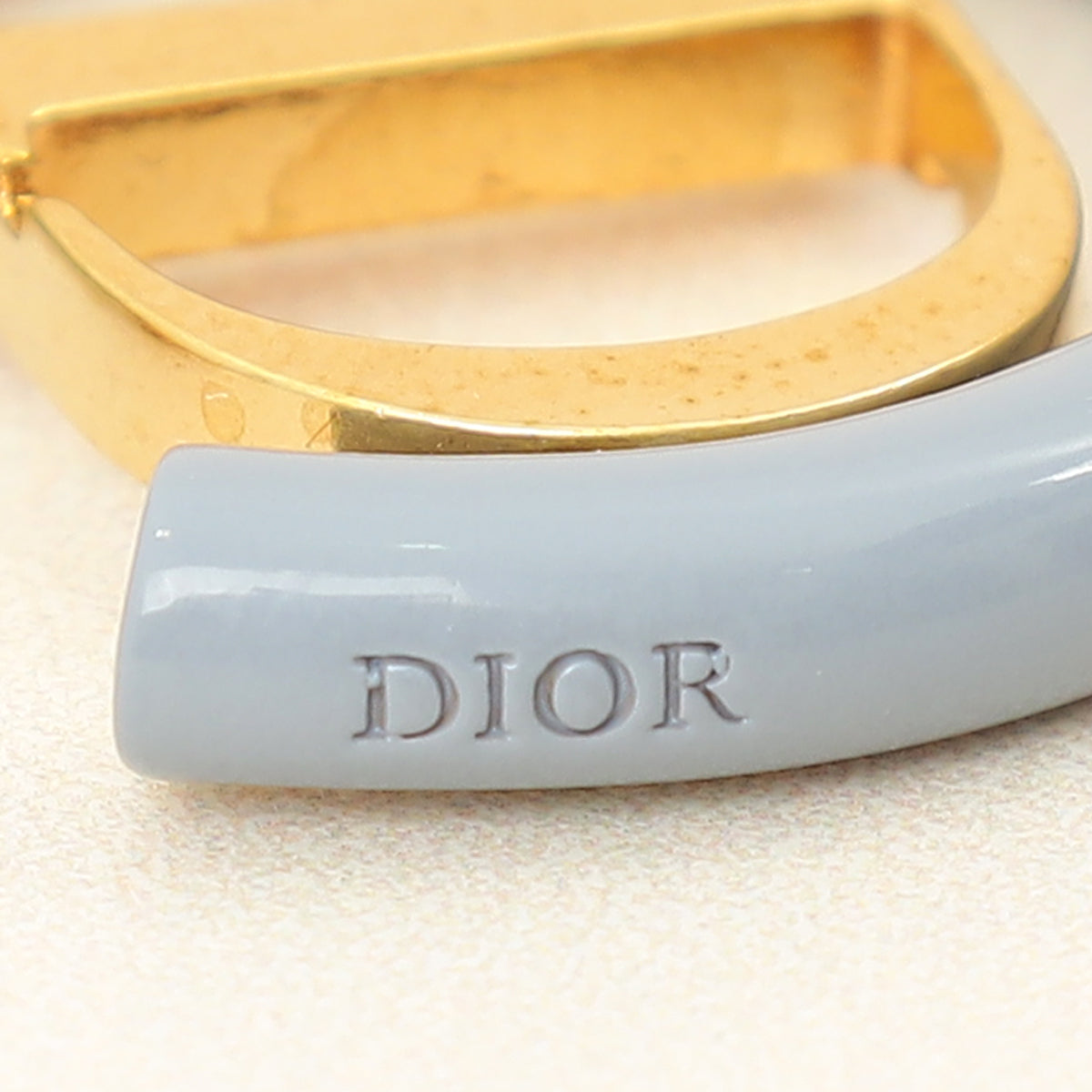 Christian Dior Gold 30 Montaigne Hoop Earrings