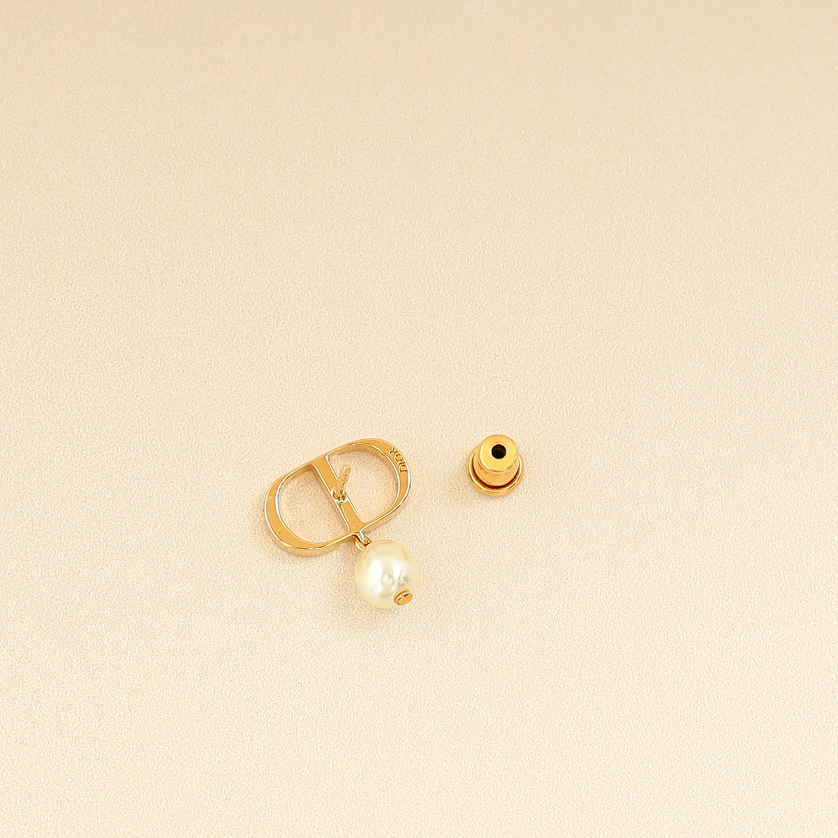 Christian Dior Gold Finish Petit CD Earrings