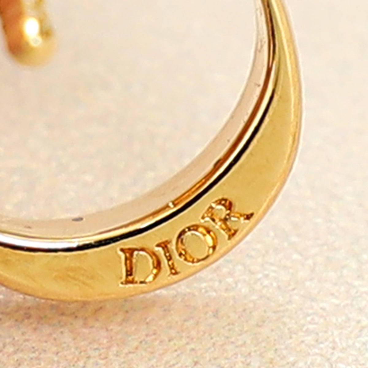 Christian Dior Gold Finish Petit CD Earrings