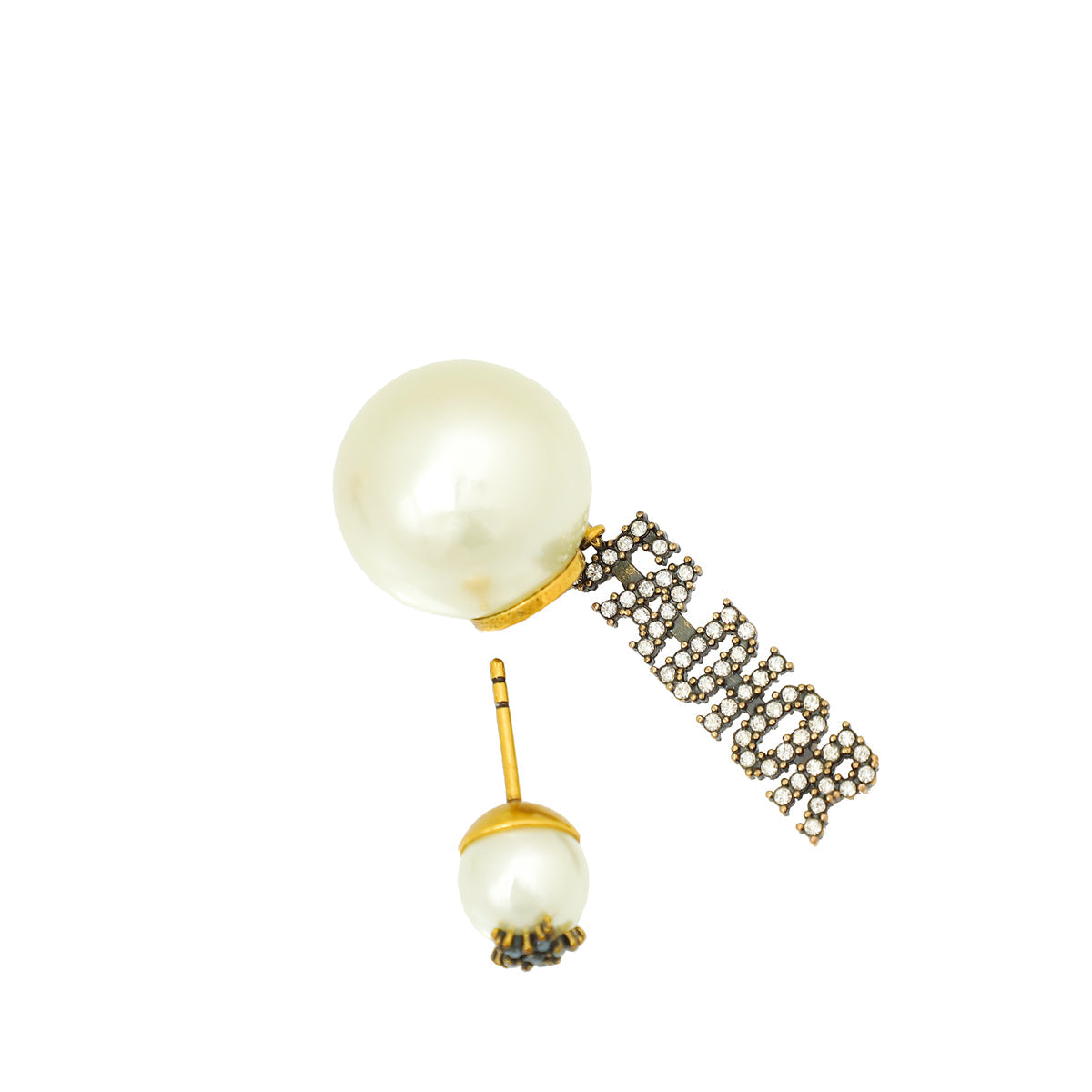 Christian Dior Ivory J'adior Crystal Drop Tribal Earrings