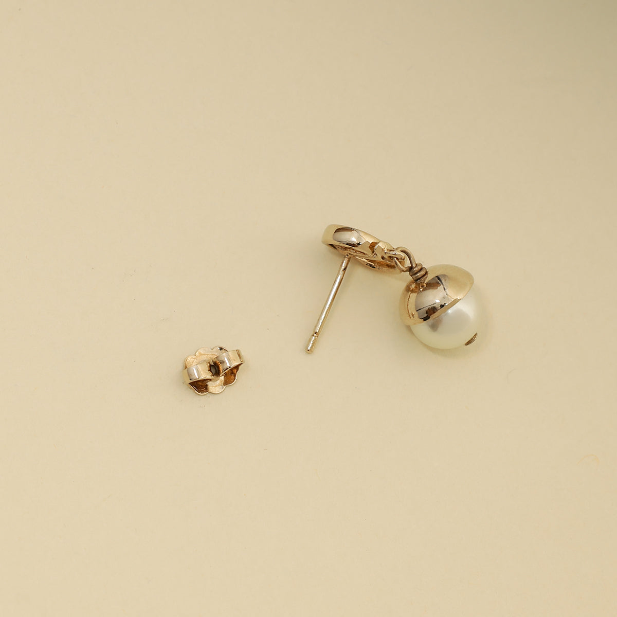 Christian Dior Pearl CD Drop Earrings