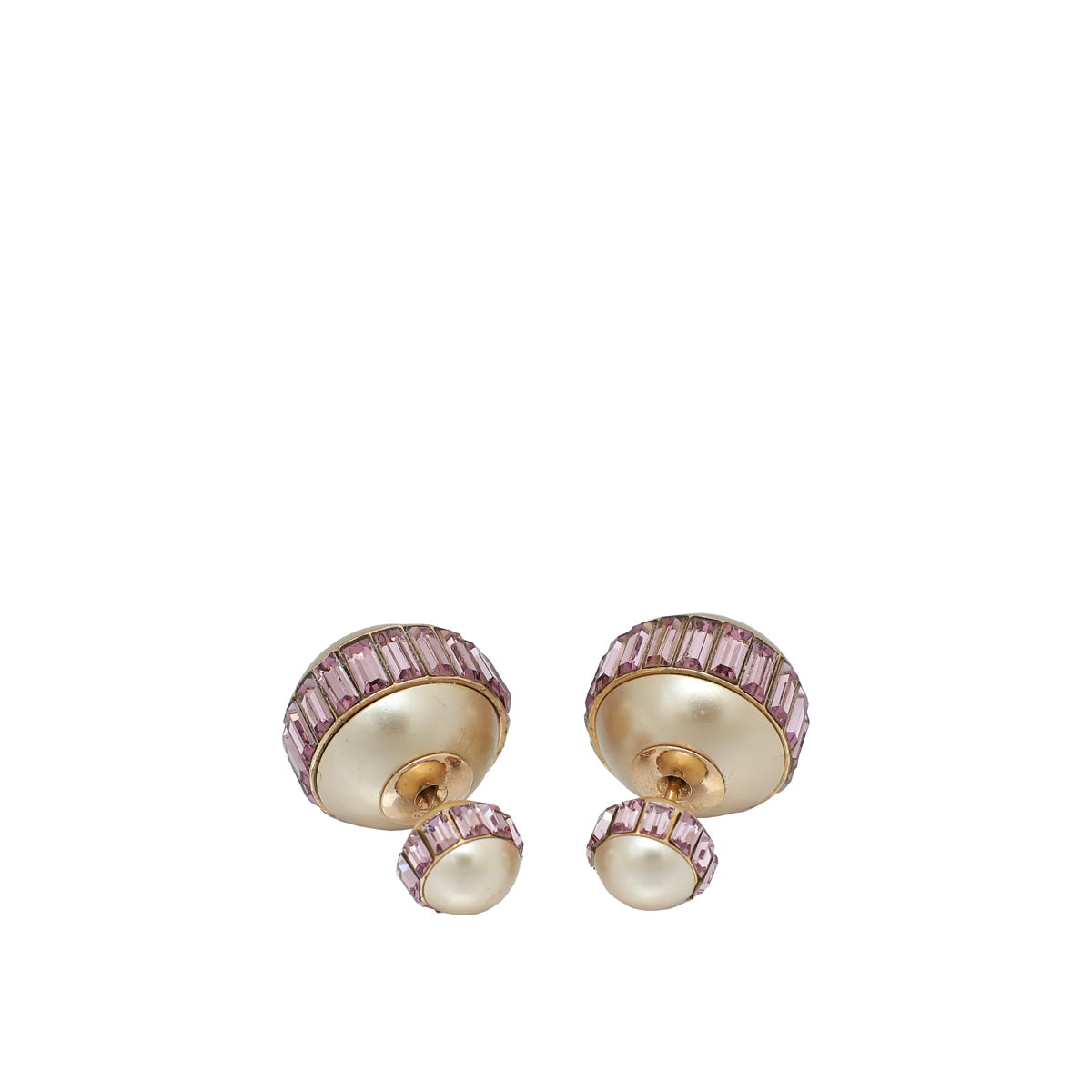 Christian Dior Bicolor Mise En Dior Pearl w/ Crystal Earrings