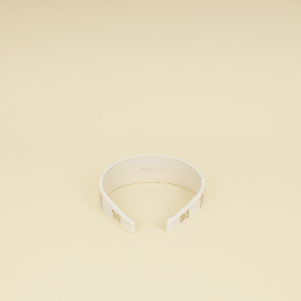 Christian Dior Bicolor Cannage Embroidery Headband