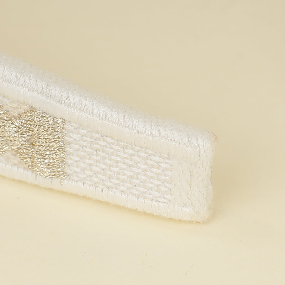 Christian Dior Bicolor Cannage Embroidery Headband