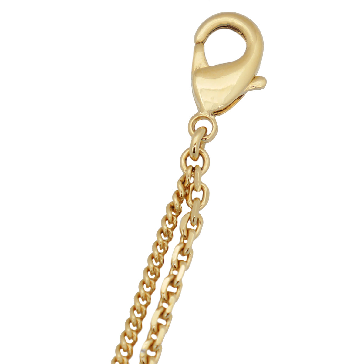 Christian Dior Gold Petit CD Crystal Double Necklace