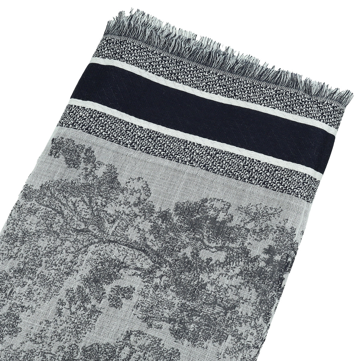 Christian Dior Bicolor Toile de Jouy Shawl