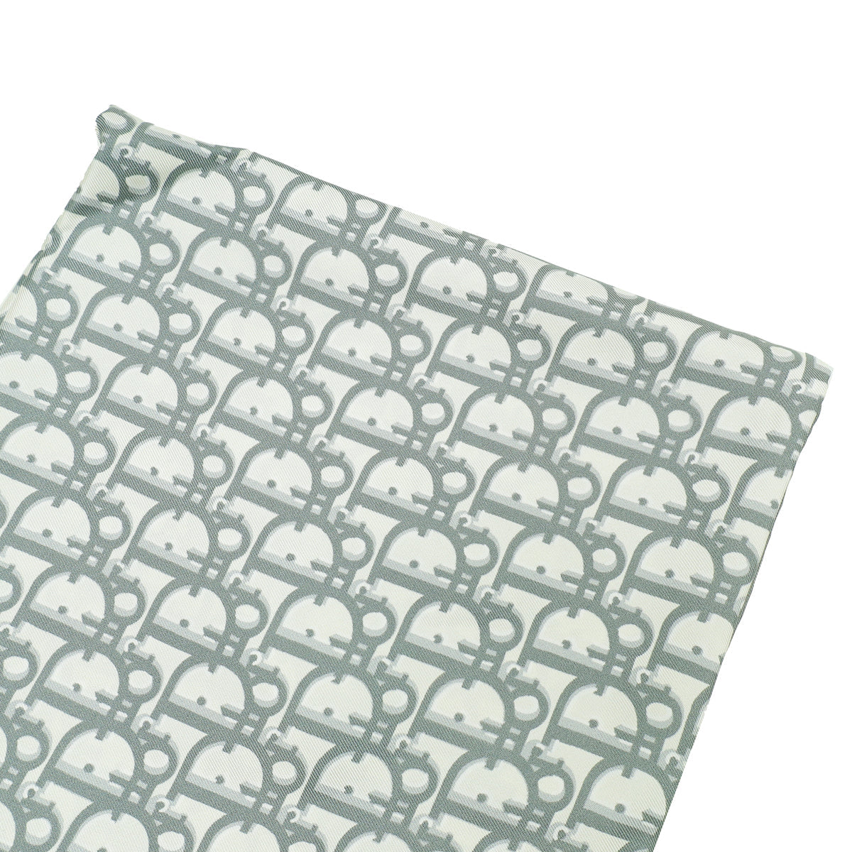 Christian Dior Bicolor Oblique Diortwin Square Silk 90 Scarf