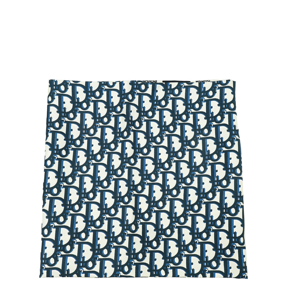 Christian Dior Bicolor Oblique Diortwin Square Silk 70 Scarf